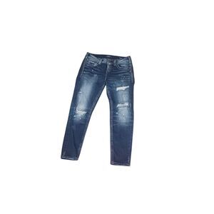 Silver factory distressed suki mid ankle skinny 29 x 26